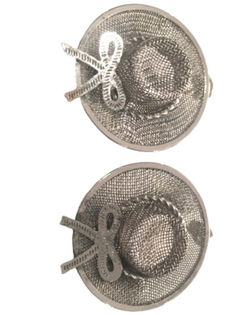 🎩🌟 Silver Charm: Hat Earrings – Tiny Toppers for Your Ears! 🌟🎩